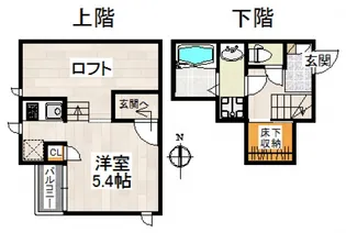 千葉県八千代市八千代台北7丁目【アパート】の間取り