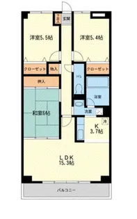 CASSIA八千代緑が丘【0805号室】の間取り