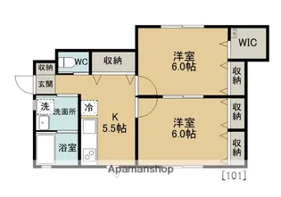グランメッゾ南三咲【1階】の間取り