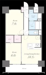 DENDRITE【13階】の間取り
