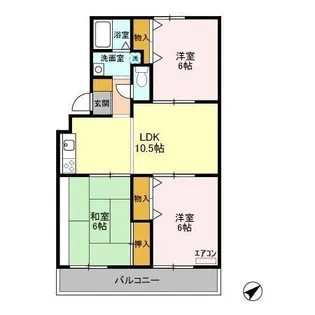 サンパール八千代【2階】の間取り