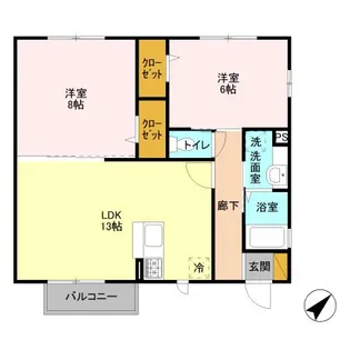 キャッスル冨士【2階】の間取り