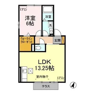 カームヒルズ AB【1階】の間取り
