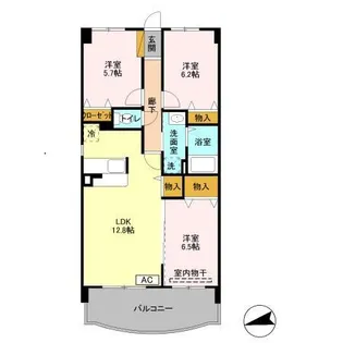 コンフォール・ソシアル 住居【5階】の間取り