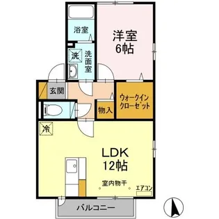 ベルフラット A・B・C【1階】の間取り