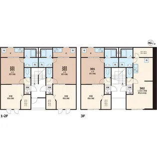 ウェルスビスタ津田沼【1階】の間取り