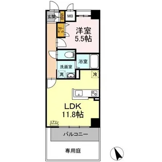 ベルファミーユ高根台Ⅱ【1階】の間取り