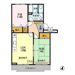 サンルミエール【2階】の間取り