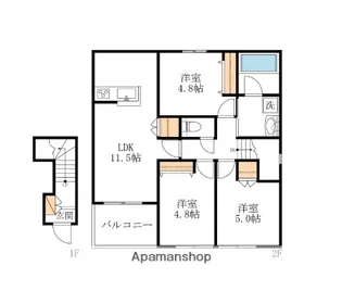 グラース夏見【1階】の間取り
