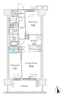 スカイグランデ津田沼【3階】の間取り