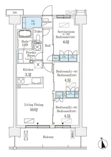 スカイグランデ津田沼【2階】の間取り