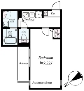 千葉県八千代市八千代台西3丁目【アパート】の間取り