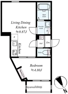 千葉県八千代市八千代台西3丁目【アパート】の間取り