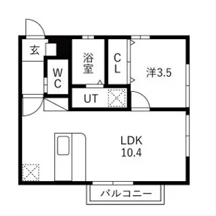 ラディアント新高根【2階】の間取り