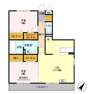 アトリア I【2階】の間取り