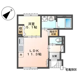 仮称)鎌ヶ谷市右京塚アパート【101号室】の間取り