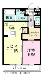 ベルウッド六番館【2階】の間取り