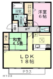 八千代の杜 サウスウィンドH【1階】の間取り