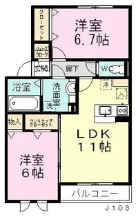 八千代の杜 ノースヒルJ【1階】の間取り