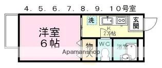 大内ハイツB【1階】の間取り