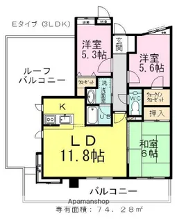 ラ・フォレ21【4階】の間取り