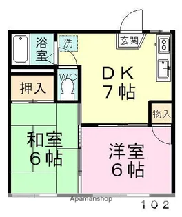 オーク・パレス【1階】の間取り
