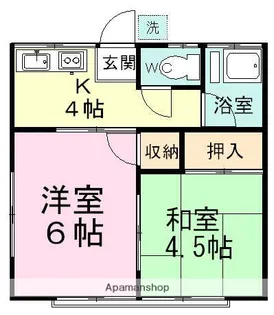 薬円台ハイツ【1階】の間取り