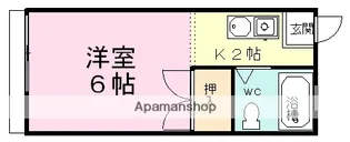 サンライズコートB【1階】の間取り