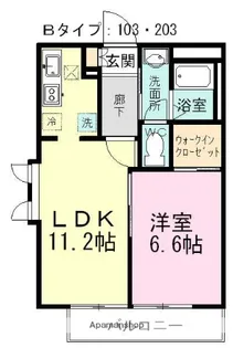 アネックス高根台【1階】の間取り