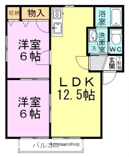 グランドミールA【2階】の間取り