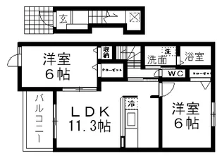 アルドーレ【2階】の間取り