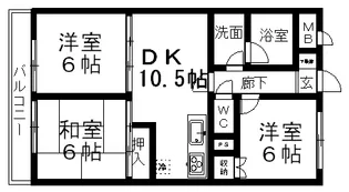 YS習志野台【210号室】の間取り