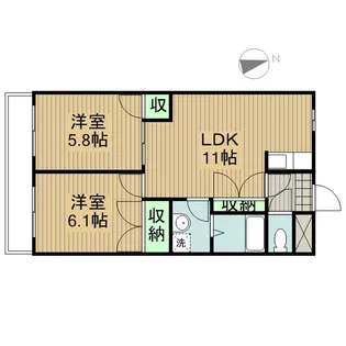 セントラルハイツⅡ【1階】の間取り