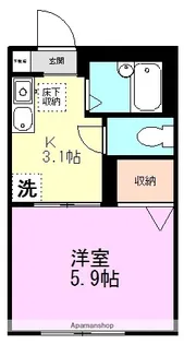 グリーンハイツB棟【1階】の間取り