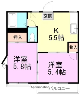 パレドール臼井【2階】の間取り