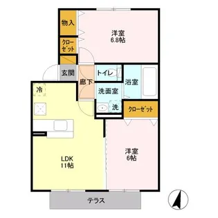 カーサ ドマーニ【1階】の間取り