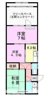 フォーブルハウス石川【1階】の間取り