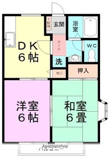 ルミエールハイツA【2階】の間取り