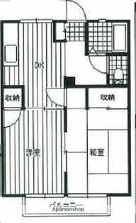 ベルメゾンB棟【2階】の間取り