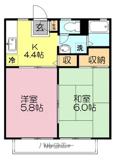プレジールKATSUTA【2階】の間取り