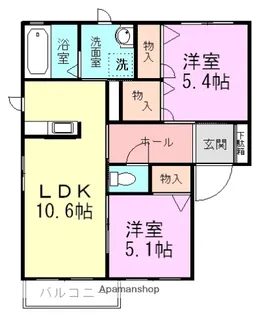 シェリールⅠ【2階】の間取り