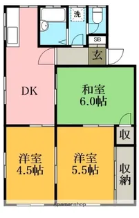 スカイハイツ井野【1階】の間取り