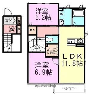 アンビエラ【2階】の間取り