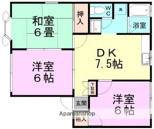 レーベンシャトーA棟【1階】の間取り