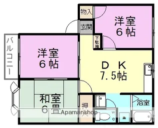 レーベンシャトーA棟【2階】の間取り