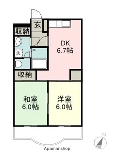 LAZFITHユーカリが丘【3階】の間取り