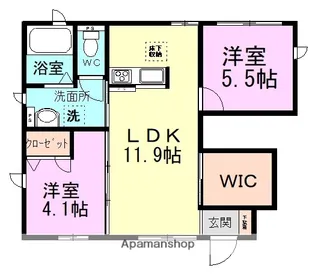 シェモアⅧ【1階】の間取り