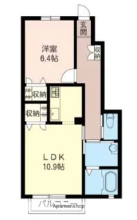 ブリーズ パサージュ カザマ【1階】の間取り