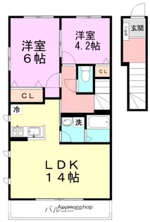 ディアコート5番館【2階】の間取り