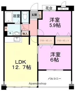 アミリス【4階】の間取り